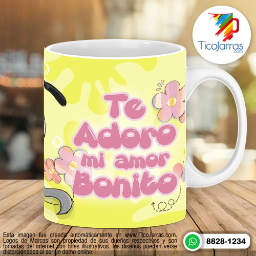 Tazas Personalizadas en Costa Rica Te adoro mi amor bonito