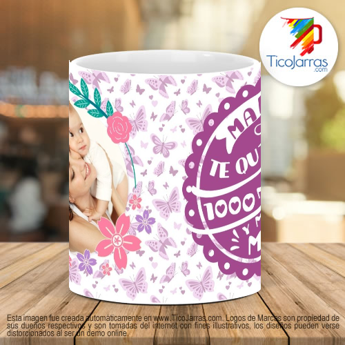 Tazas Personalizadas Madre te quiero 1000 millones y mucho más
