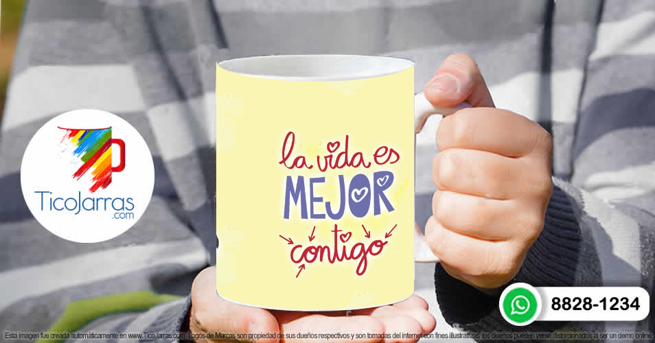 Tazas Personalizadas en Costa Rica La vida es mejor contigo