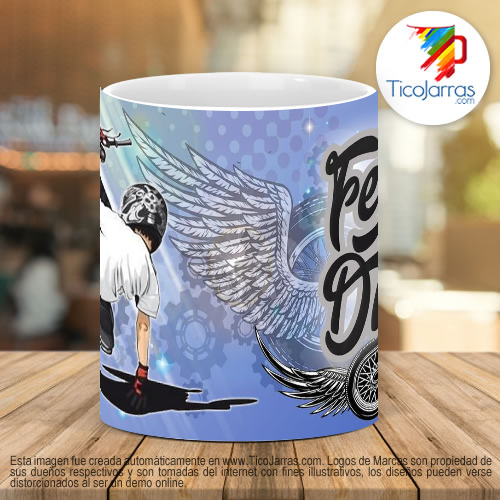 Tazas Personalizadas Feliz Día  Biker