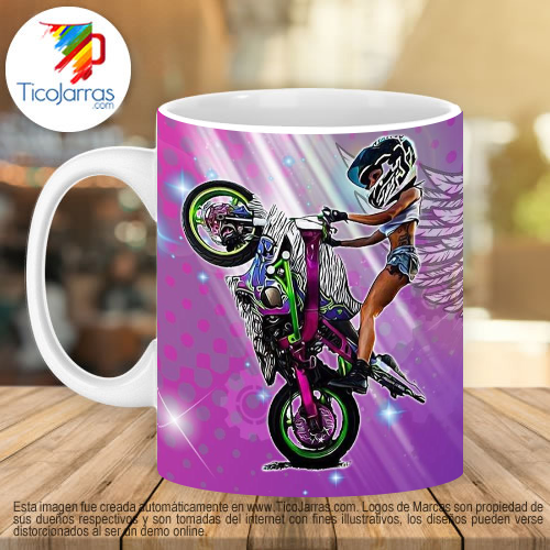 Biker Girl Feliz Día