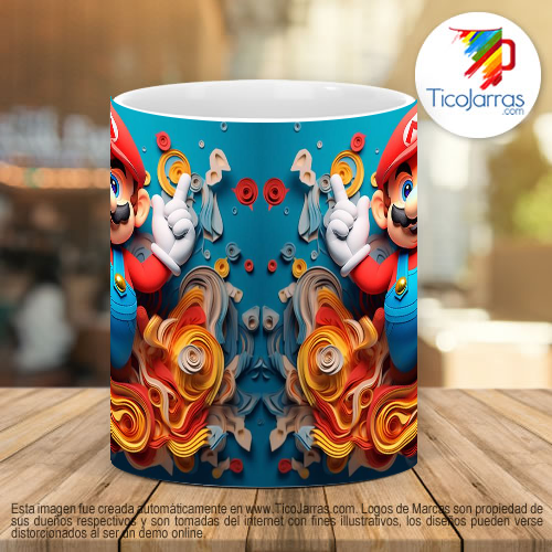 Tazas Personalizadas Mario Bros 3D