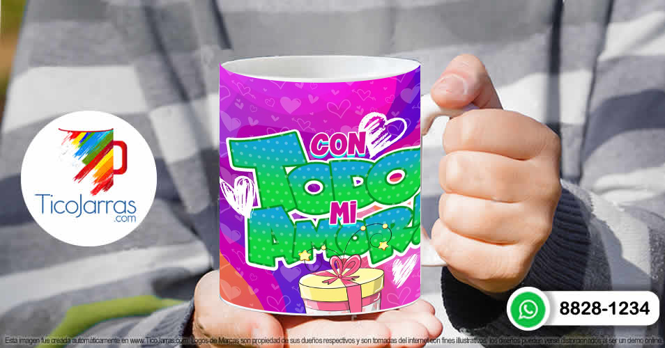 Tazas Personalizadas en Costa Rica Con todo mi amor