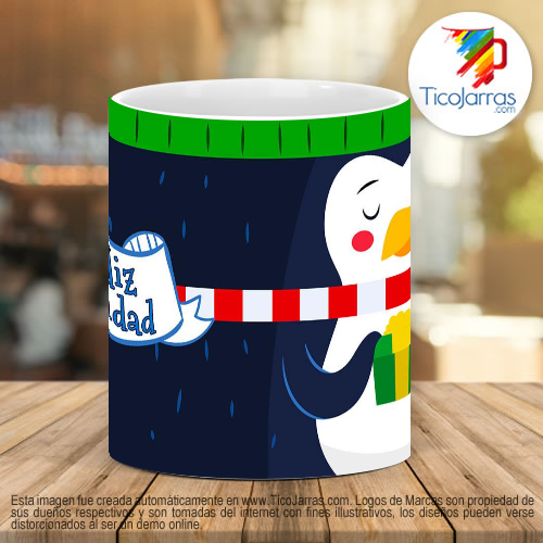 Tazas Personalizadas Feliz Navidad Pingui