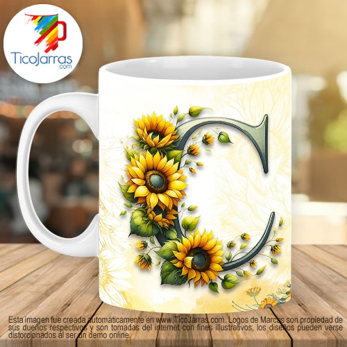 Mamá Feliz Día, Tazas con Nombre incial C
