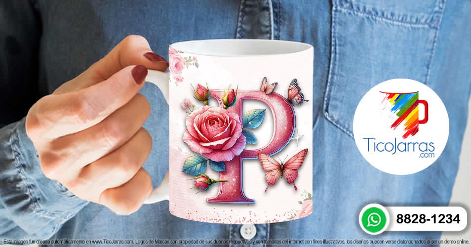 Artículos Personalizados Te amo Mamá, Feliz Día Letra P