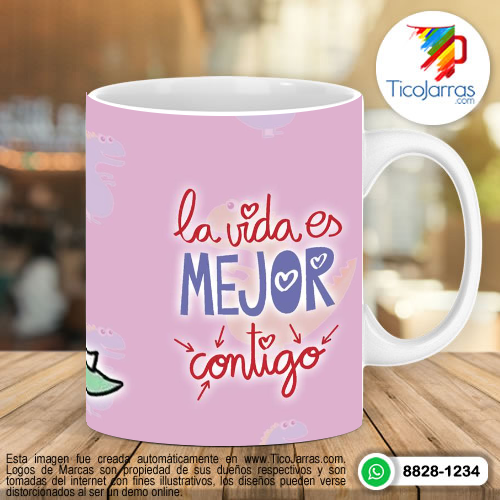Tazas Personalizadas en Costa Rica La vida es mejor contigo
