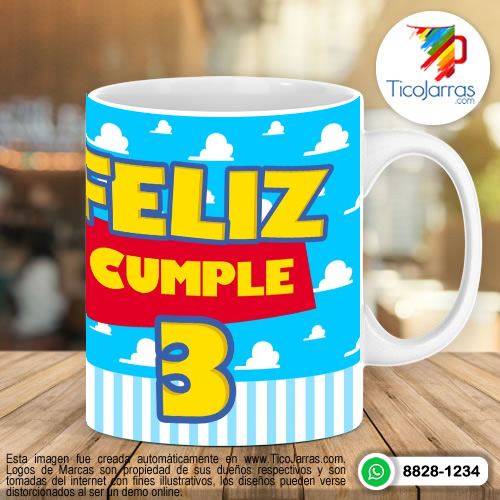 Diseños Personalizadas Feliz Cumple 3 Años Forky Toy Story