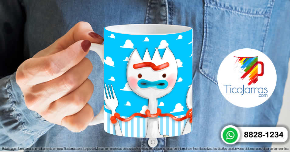 Tazas Personalizadas en Costa Rica Feliz Cumple 3 Años Forky Toy Story