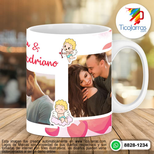 Diseños Personalizadas Amor con 3 fotos y fecha editable