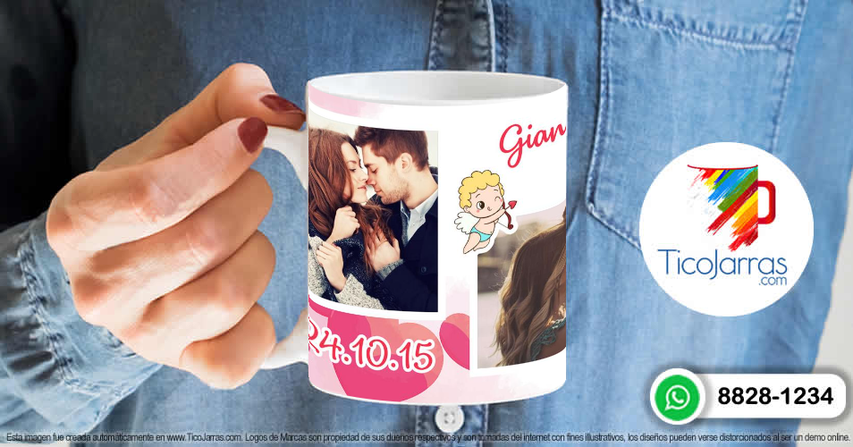 Artículos Personalizados Amor con 3 fotos y fecha editable