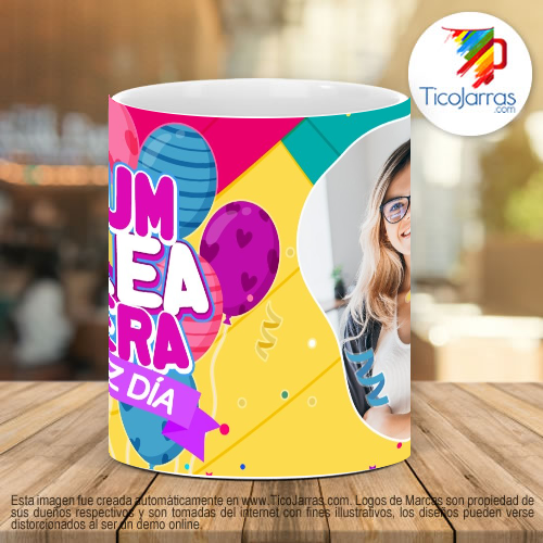 Tazas Personalizadas Cumpleañera, con foto