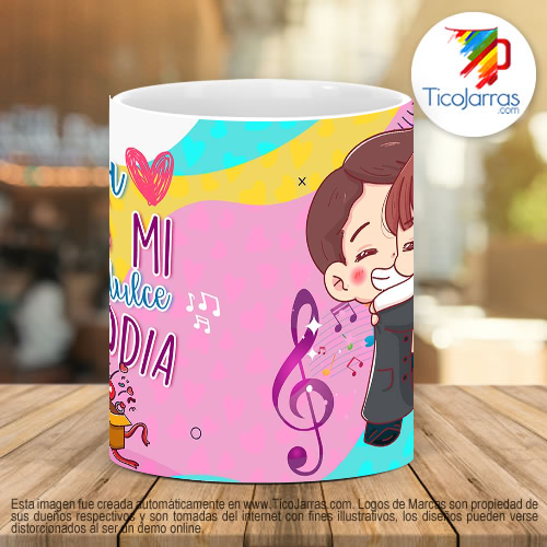 Tazas Personalizadas Tu eres mi más dulce melodía