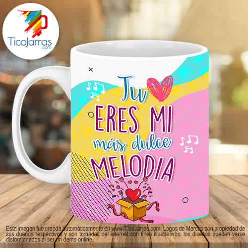 Jarras Personalizadas Tu eres mi más dulce melodía