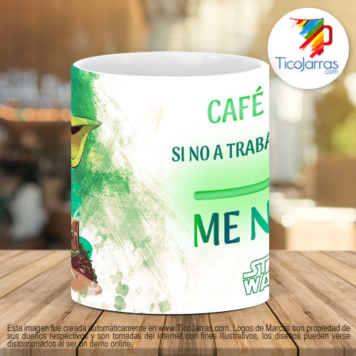 Tazas Personalizadas Café quiero si no trabajar me niego