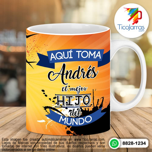 Tazas Personalizadas en Costa Rica Aquí toma el mejor hijo del mundo