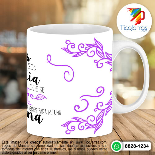 Tazas Personalizadas en Costa Rica Los amigos son la familia qué se escoge y tú eres para mí una hermana
