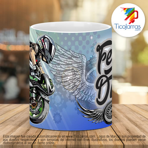Tazas Personalizadas Feliz Día  Biker
