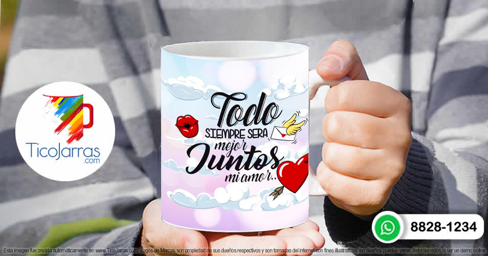 Tazas Personalizadas en Costa Rica Todo siempre sera mejor juntos mi amor