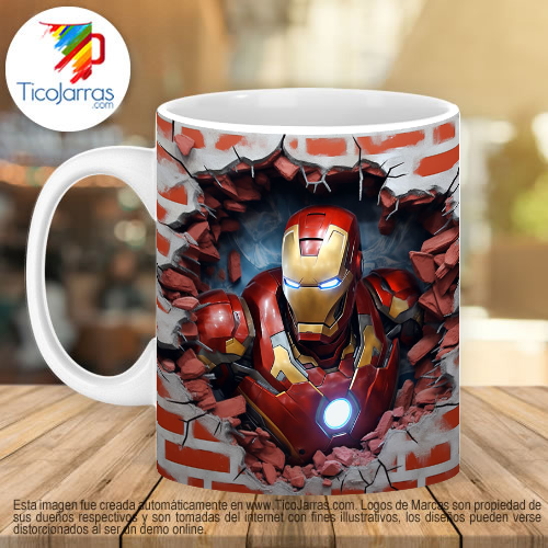 Jarras Personalizadas Iron Man 3D