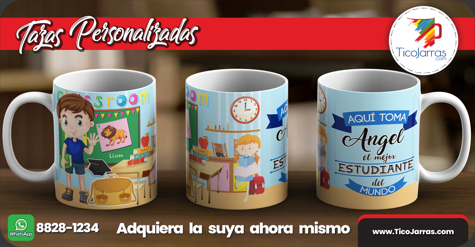 Tazas Personalizadas Aquí toma el mejor Estudiante