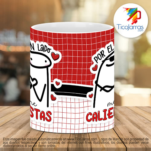 Tazas Personalizadas Por un lado me gustas por el otro me calientas