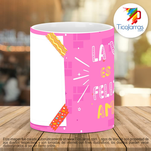 Tazas Personalizadas La vida es más feliz con amigos