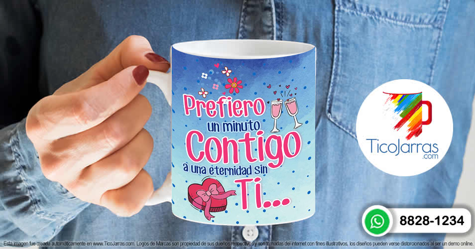 Artículos Personalizados Prefiero un minuto contigo.