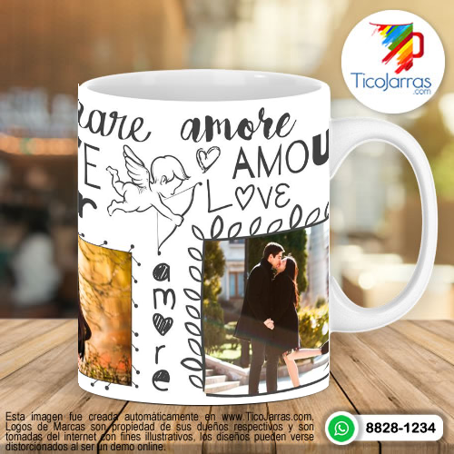 Tazas Personalizadas en Costa Rica amare amore love amour