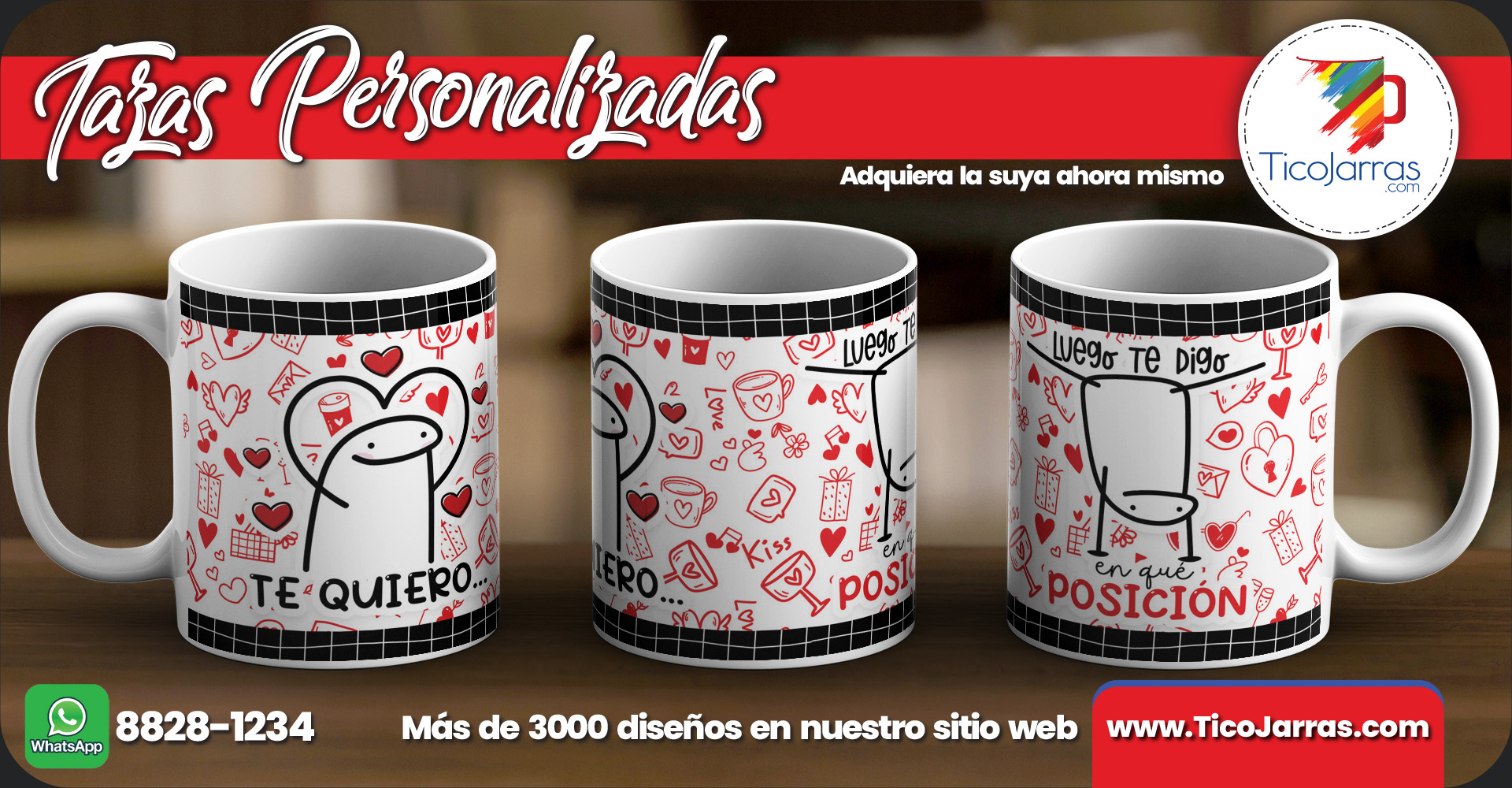 Tazas Personalizadas Te quiero luego te digo en que posición