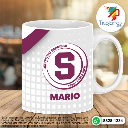Taza de Saprissa, Nombre personalizado
