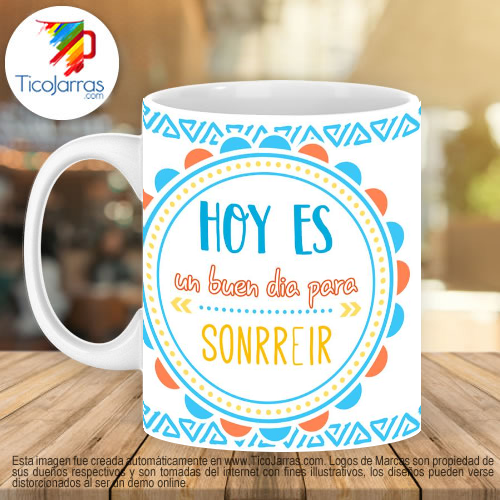 Jarras Personalizadas Hoy es un buen día para sonreír
