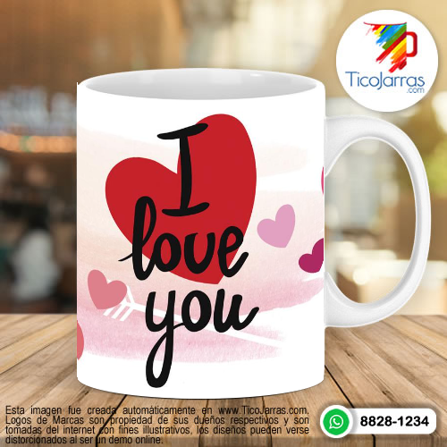 Tazas Personalizadas en Costa Rica I love you