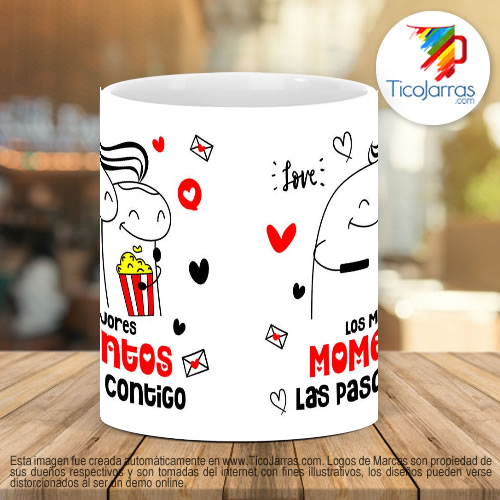 Tazas Personalizadas Los mejores momentos los paso contigo Flork