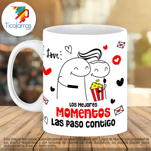 Jarras Personalizadas Los mejores momentos los paso contigo Flork