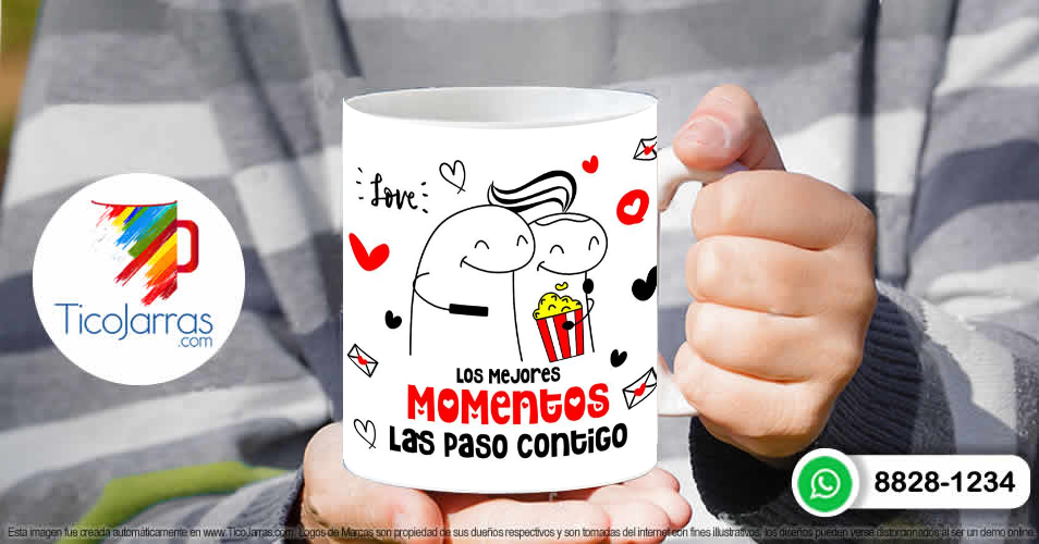 Tazas Personalizadas en Costa Rica Los mejores momentos los paso contigo Flork