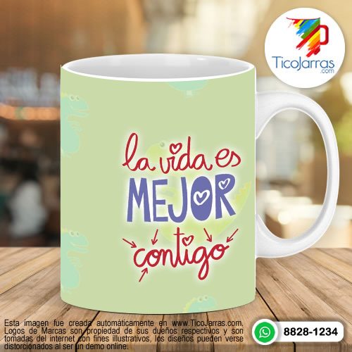 Tazas Personalizadas en Costa Rica La vida es mejor contigo