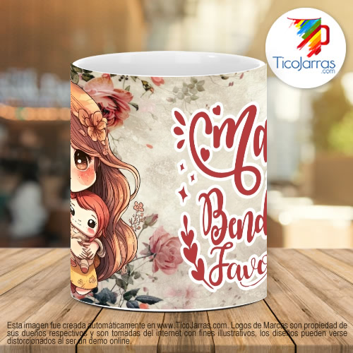 Tazas Personalizadas Mamá tu eres Bendición Favorita