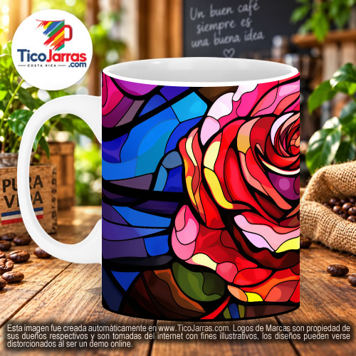 Rosa grande Vitral - imagen 3