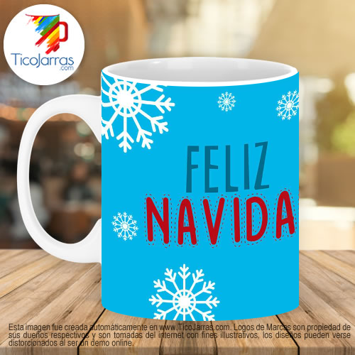 Jarras Personalizadas Feliz Navidad Pingüi