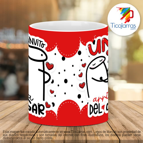 Tazas Personalizadas Te invito a jugar uno arriba del otro