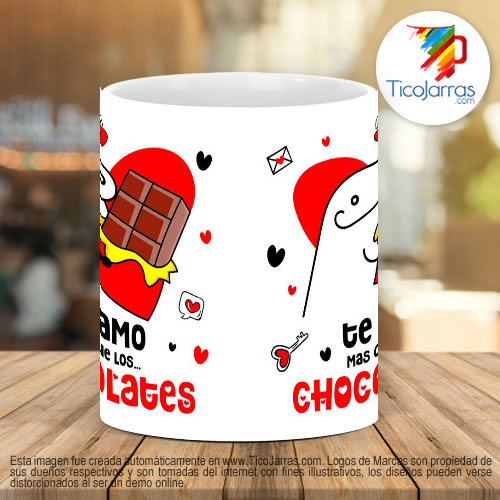 Tazas Personalizadas Te amo mas que los Chocolates - Flork