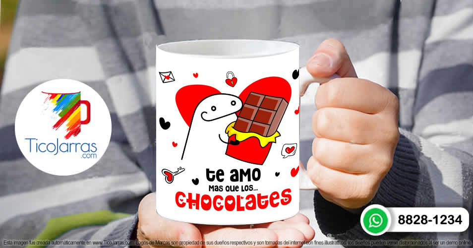 Tazas Personalizadas en Costa Rica Te amo mas que los Chocolates - Flork