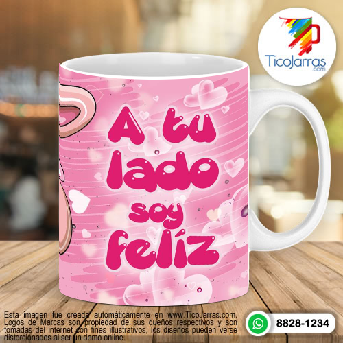 Tazas Personalizadas en Costa Rica A tu lado soy feliz