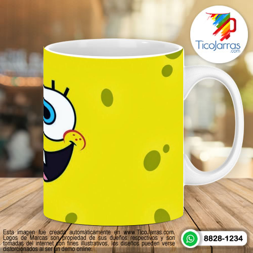 Tazas Personalizadas en Costa Rica Bob Esponja