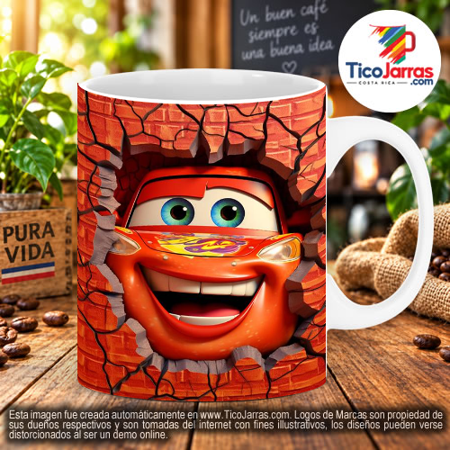 Rayo Mcqueen 3D Cars Tazas Personalizadas En Costa Rica Rayo Mcqueen 3D Cars Tazas Personalizadas En Costa Rica