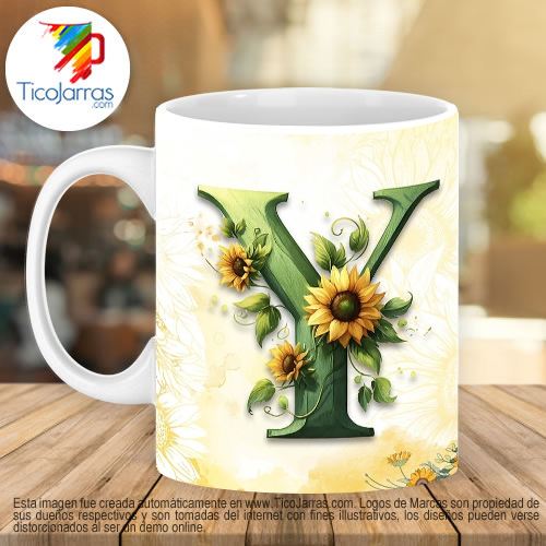 Mamá Feliz Día, Tazas con Nombre incial Y
