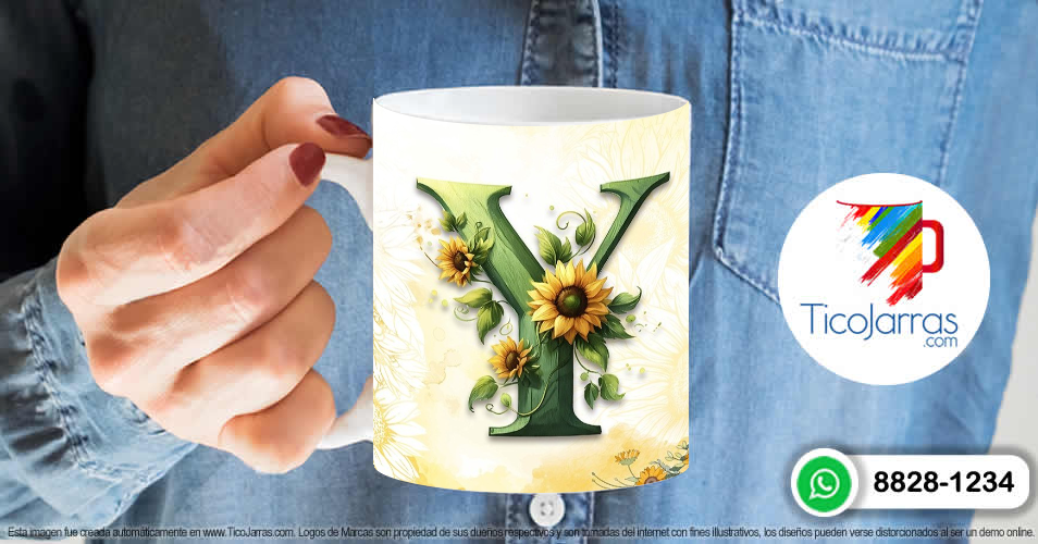 Tazas Personalizadas en Costa Rica Mamá Feliz Día, Tazas con Nombre incial Y