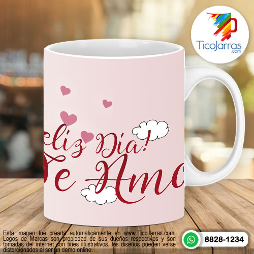 Tazas Personalizadas en Costa Rica Feliz Día te amo