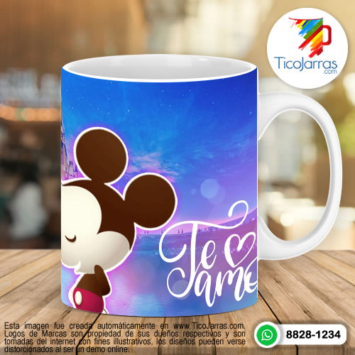 Tazas Personalizadas en Costa Rica Te amo Mickey